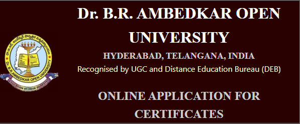 Dr. BRAOU Distance Education Degree Certificate Fee Details: General & Tatkal (2024-25)