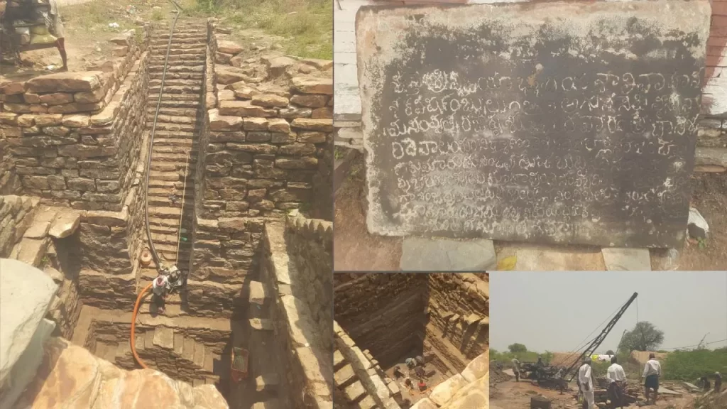 ancient well discovery,stone inscription andhra pradesh,nandyal district news,archaeology findings ap,kurnool historical news,sanskrit inscription india,chaudeswari temple history,andhra pradesh archaeology,rural water conservation,heritage restoration india ancient well discovery