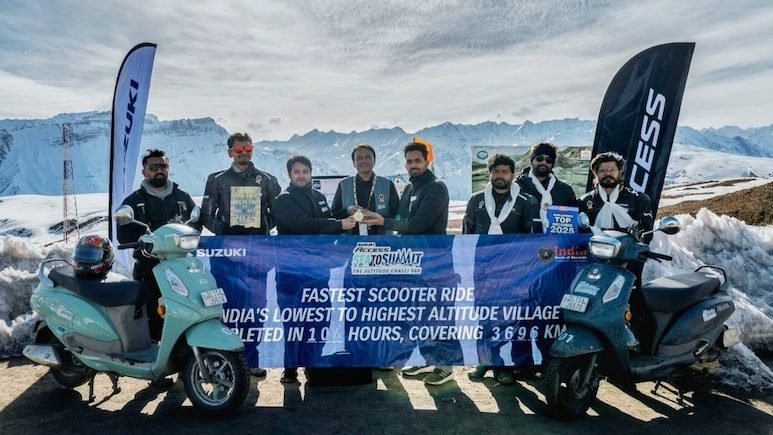 suzuki access,fastest scooter in india,india book of records,high altitude ride,kuttanad to komic,scooter performance,125cc scooter,long distance ride,suzuki india,two wheeler achievement suzuki access, fastest scooter in india, india book of records, high altitude ride, kuttanad to komic, scooter performance, 125cc scooter, long distance ride, suzuki india, two wheeler achievement