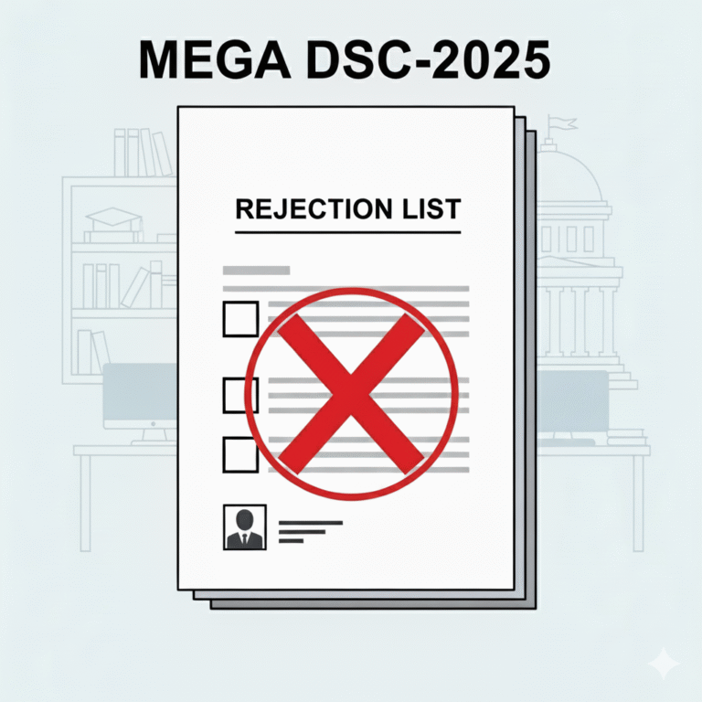 ఆంధ్రప్రదేశ్ డీఎస్సీ 2025: జిల్లా వారీగా, పోస్ట్ వారీగా రిజెక్షన్ల వివరణ (DSC 2025 Rejections Analysis in Telugu)