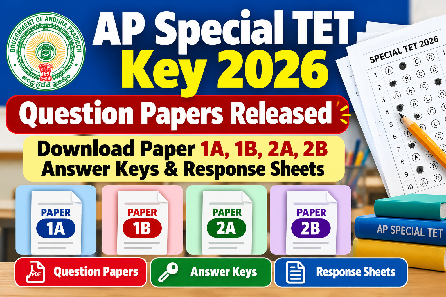 AP Special TET Key 2026 Question Papers Released – Download Paper 1A ...